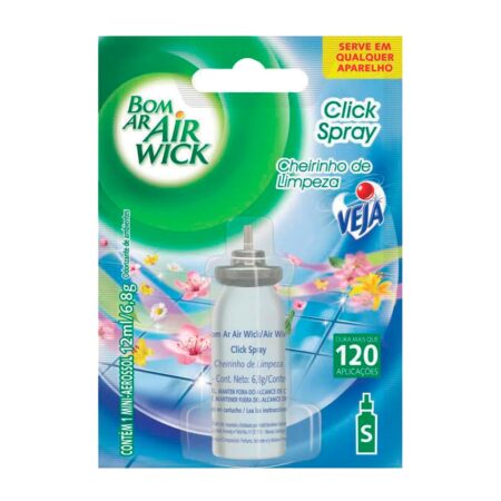 Refil Click Spray Bom Ar Cheirinho Limpeza - 12ml-min