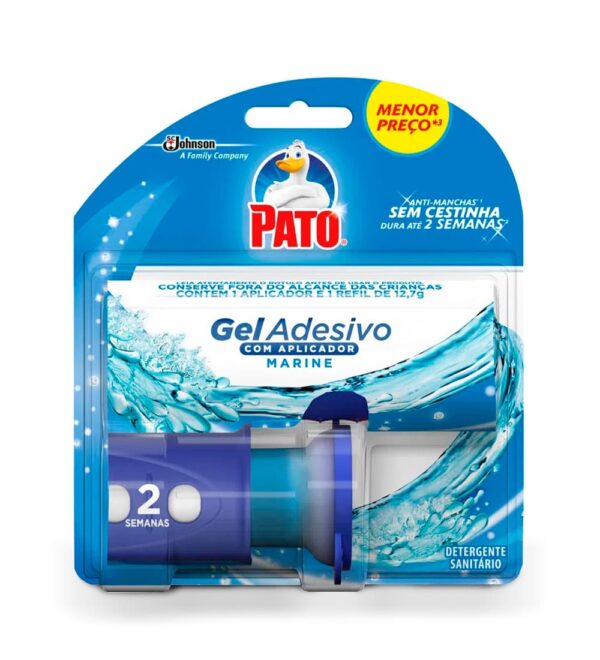 Aparelho + Refil Sanitário Pato Gel Adesivo Marine